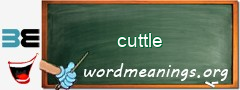 WordMeaning blackboard for cuttle